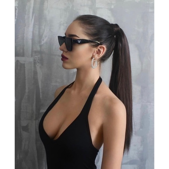 NEW Prada PR19ZS Sunglasses in Blue Polarized Marble - Picture 3 of 9